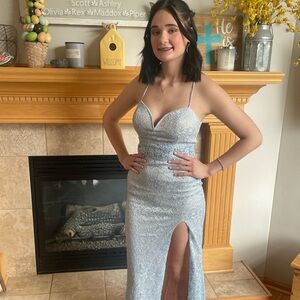 Blue prom dress